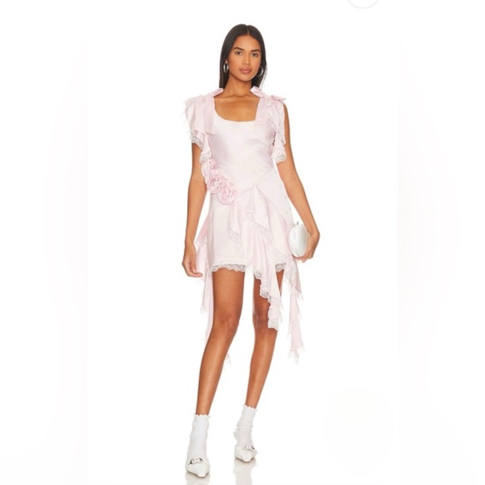 RARE For Love And Lemons Alaia Mini Dress in Pink